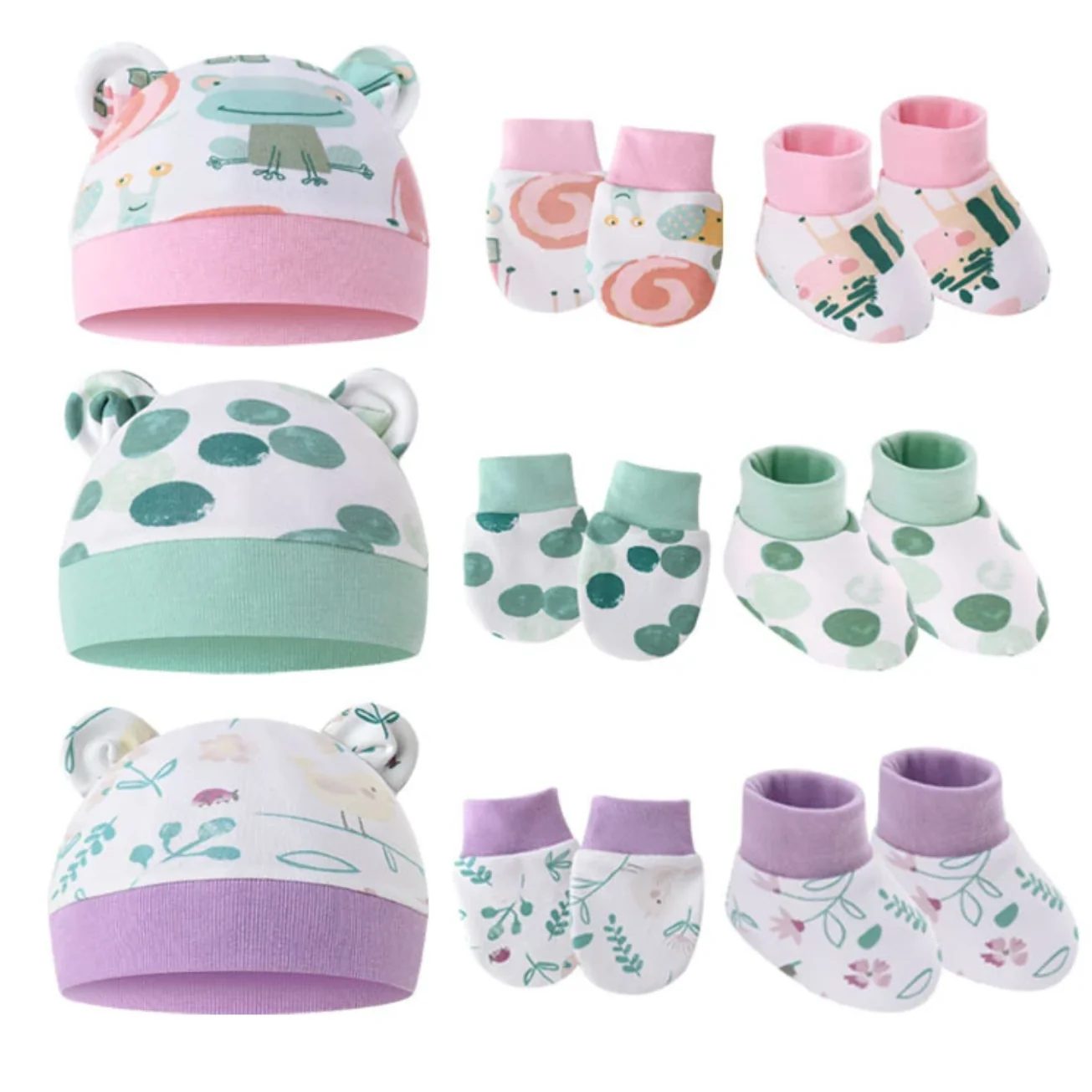 Set: Muts, Wantjes en Slofjes