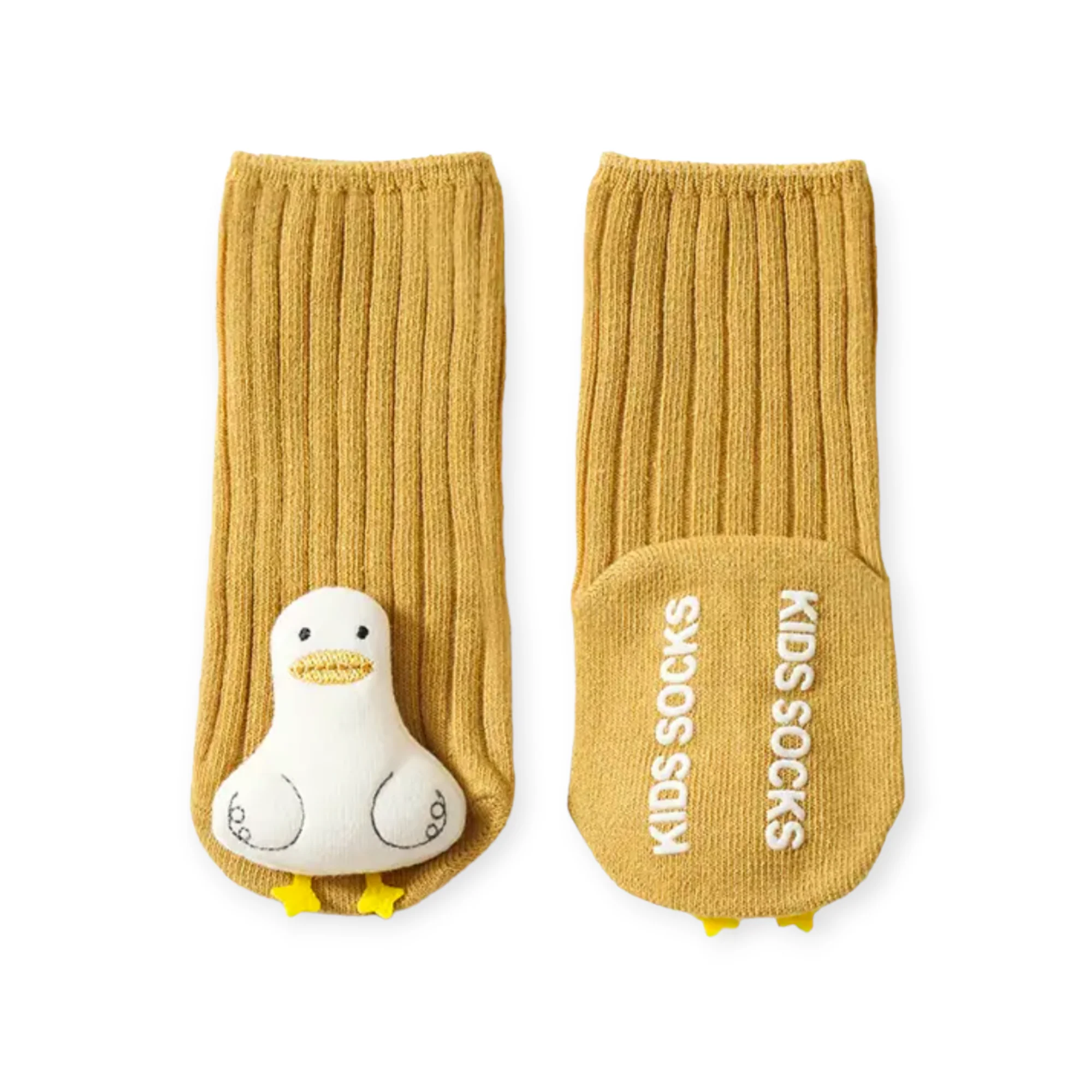 Rib Sokjes met antislip zool ‘Meeuw’