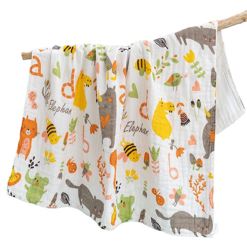 Hydrofiele Doek ‘Gekleurde Dieren Print’ (110×110 cm)