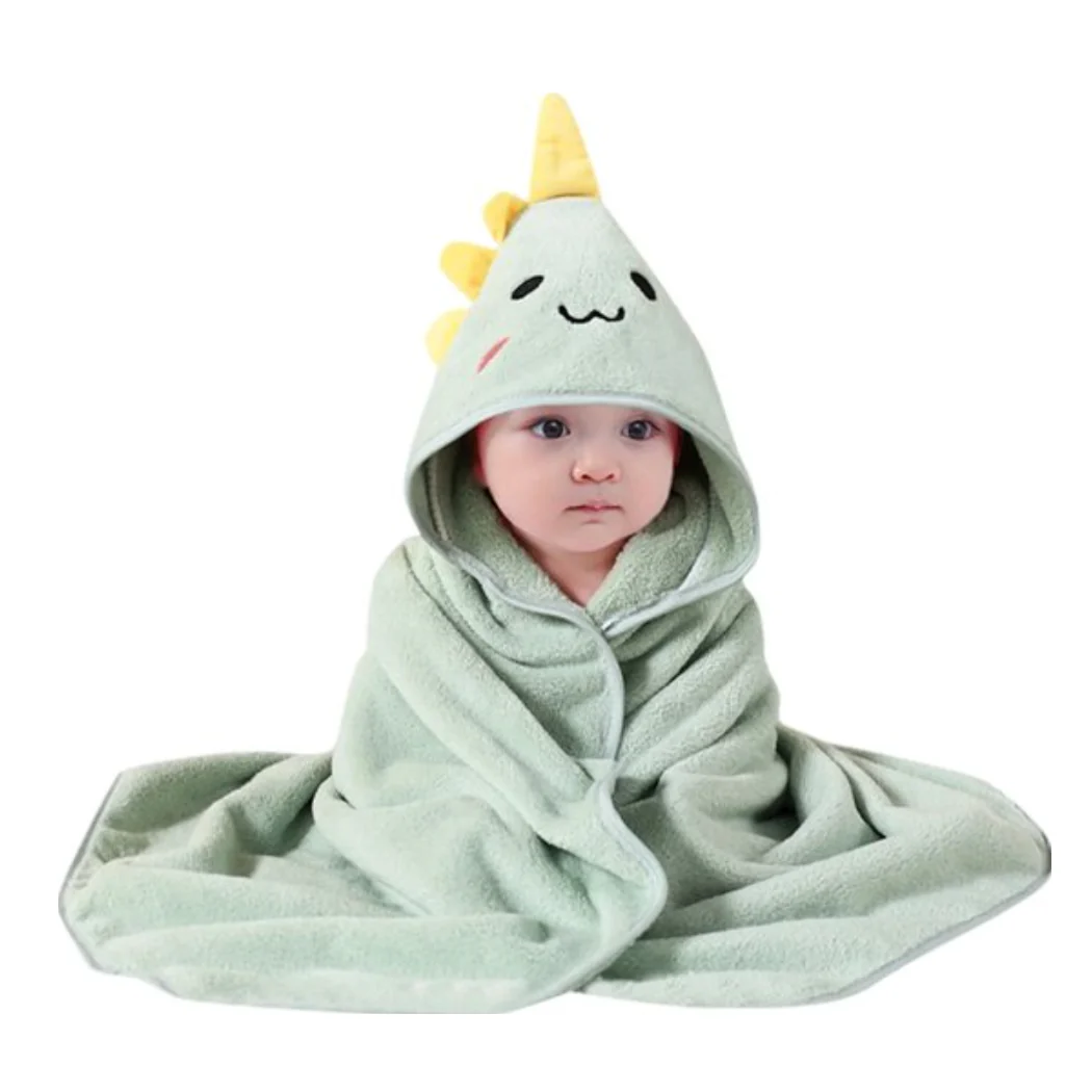 Fleece Badcape met Capuchon ‘Dino’