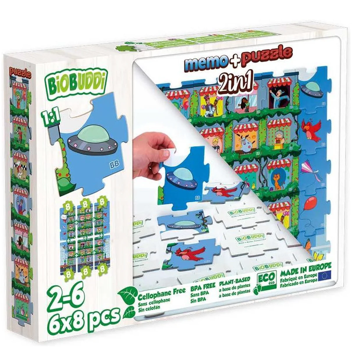 BioBuddi Memory & Puzzel ‘Stadsleven’