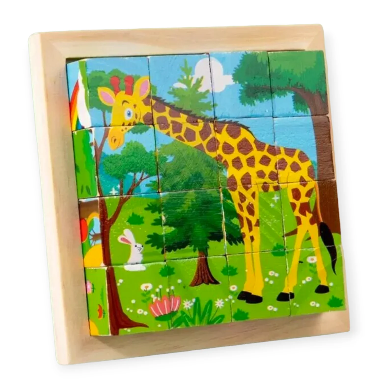 4-in-1 Blokjes Puzzel ‘Dieren’
