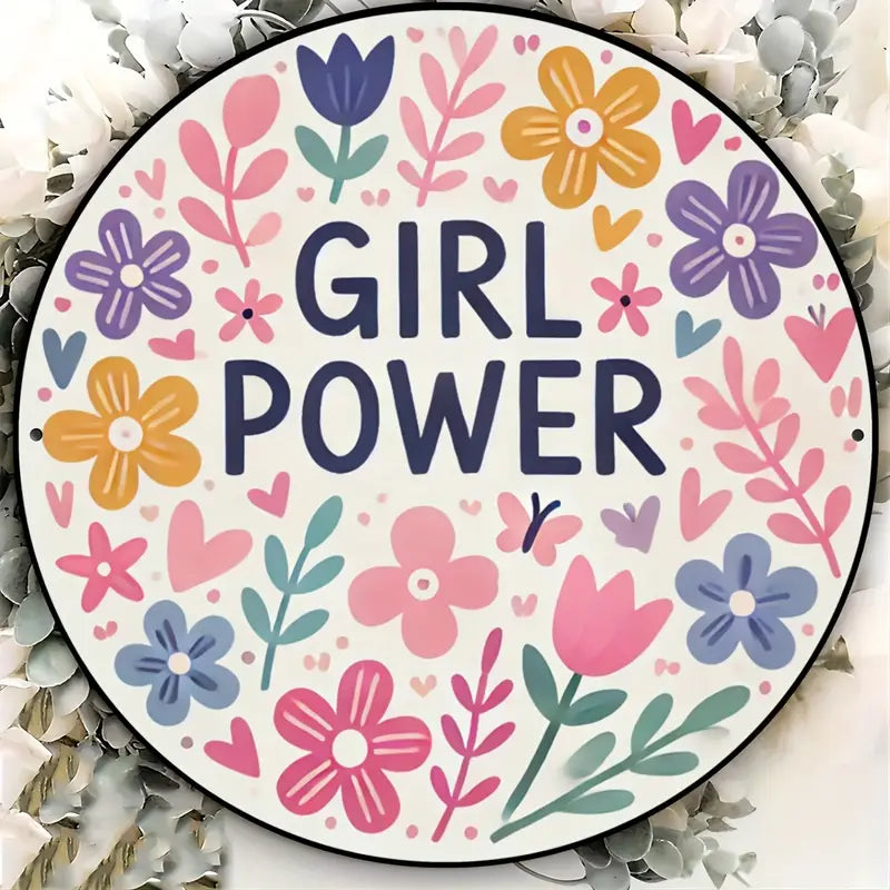 Aluminium Cirkel ‘Girl Power’