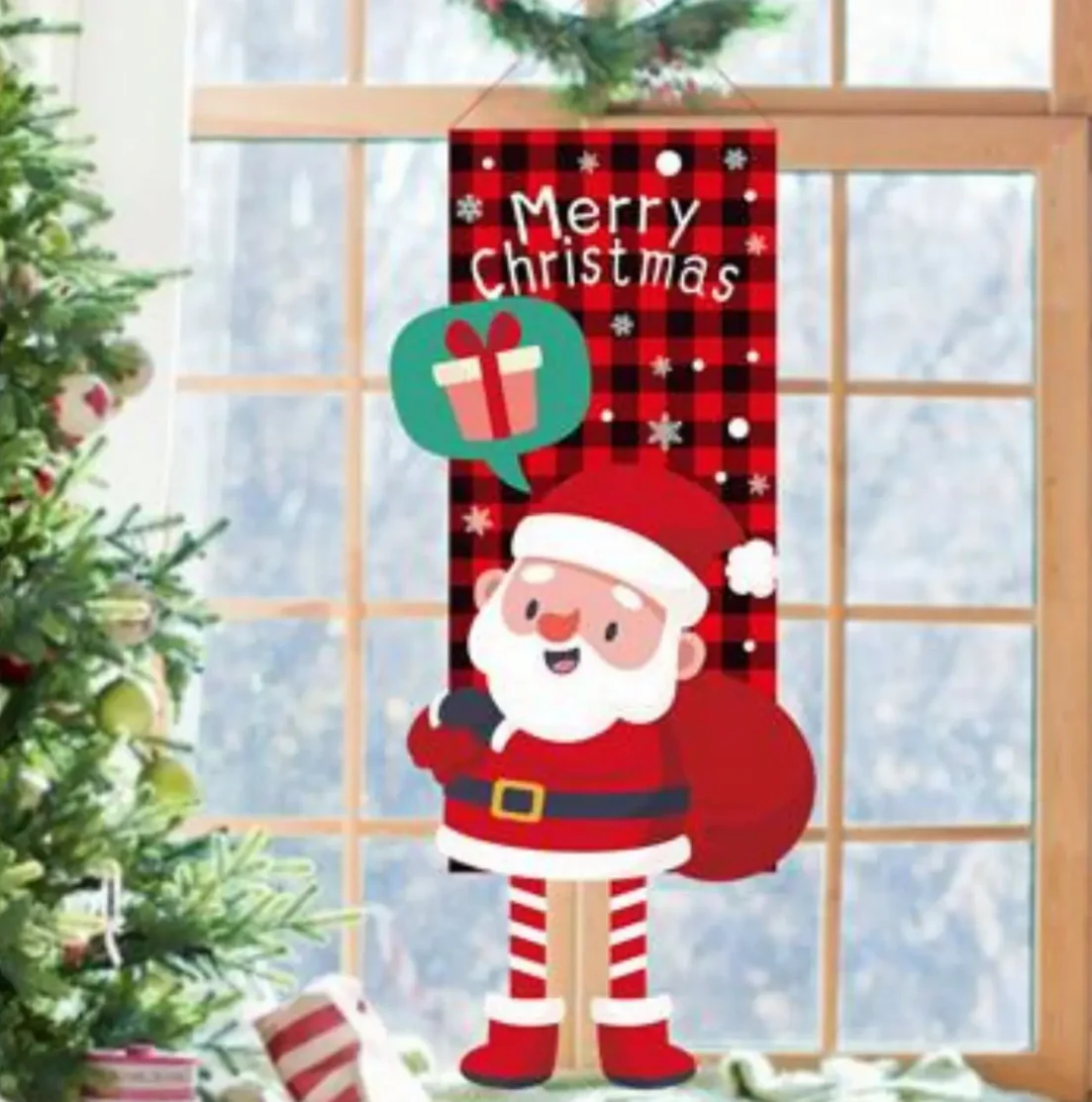Kerstdecoratie ‘Kerstman Banner’