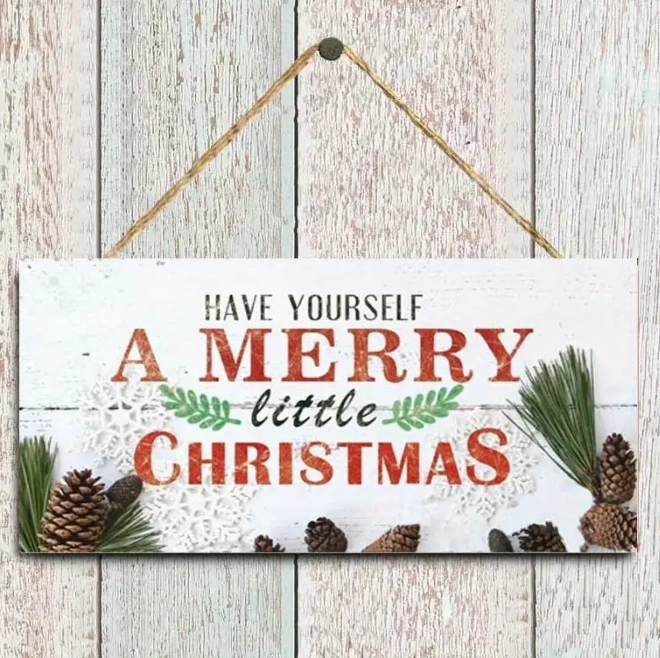Houten Bordje ‘Have Yourself a Merry Little Christmas’