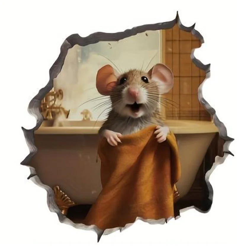 Sticker: Muis uit Bad