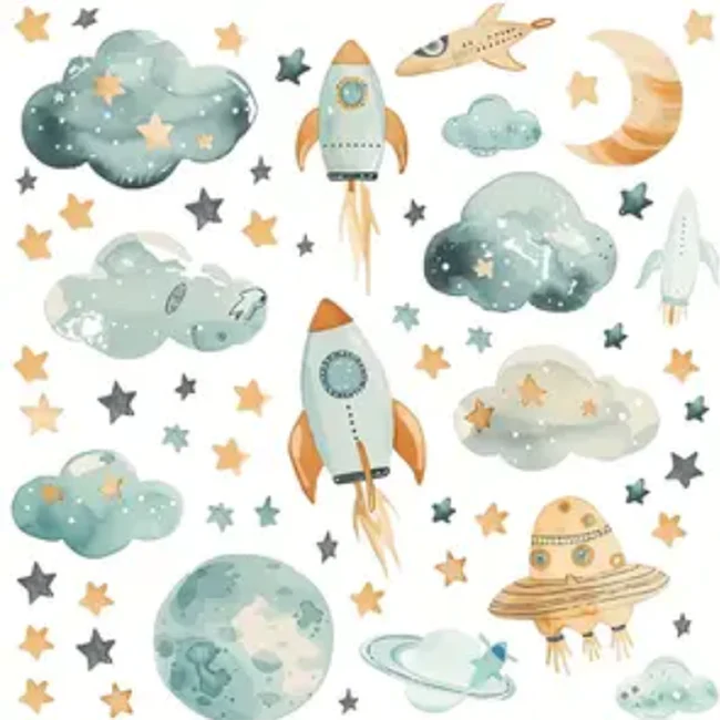 Space Rocket Stickers