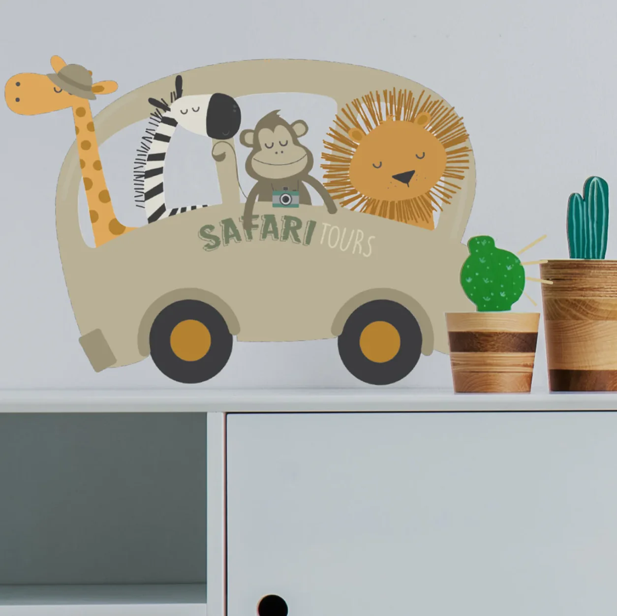 Muursticker ‘Dieren op Safari’