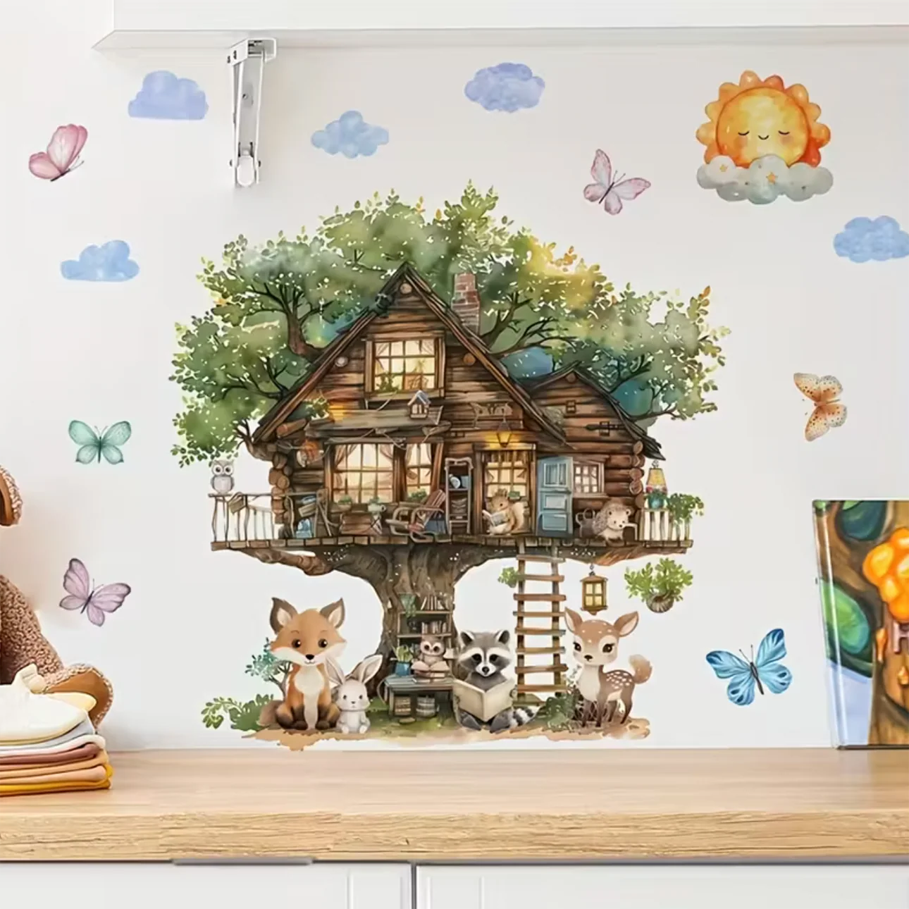 Muursticker ‘Sprookjes Boomhut’