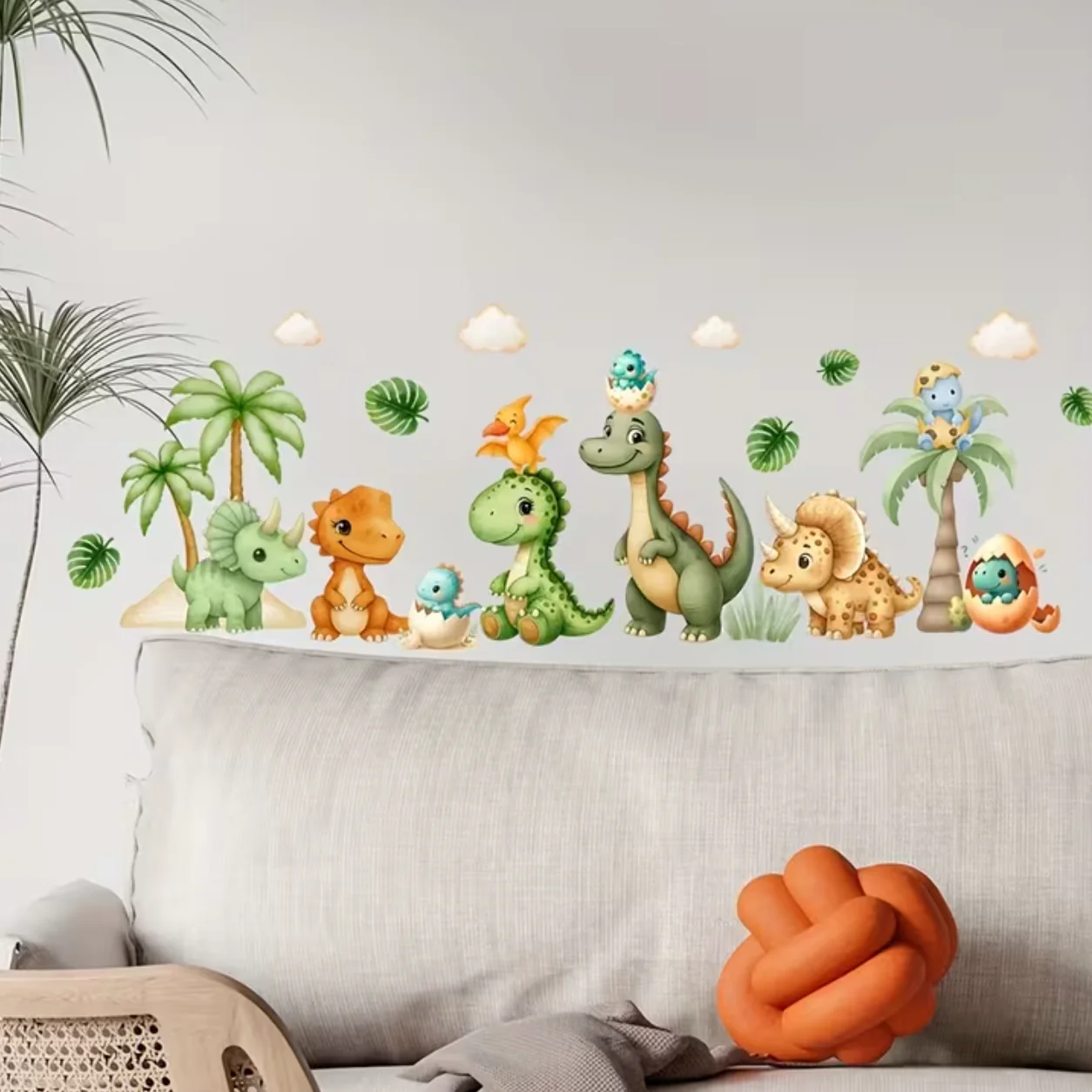 Muursticker ‘Dino’s met Eieren’