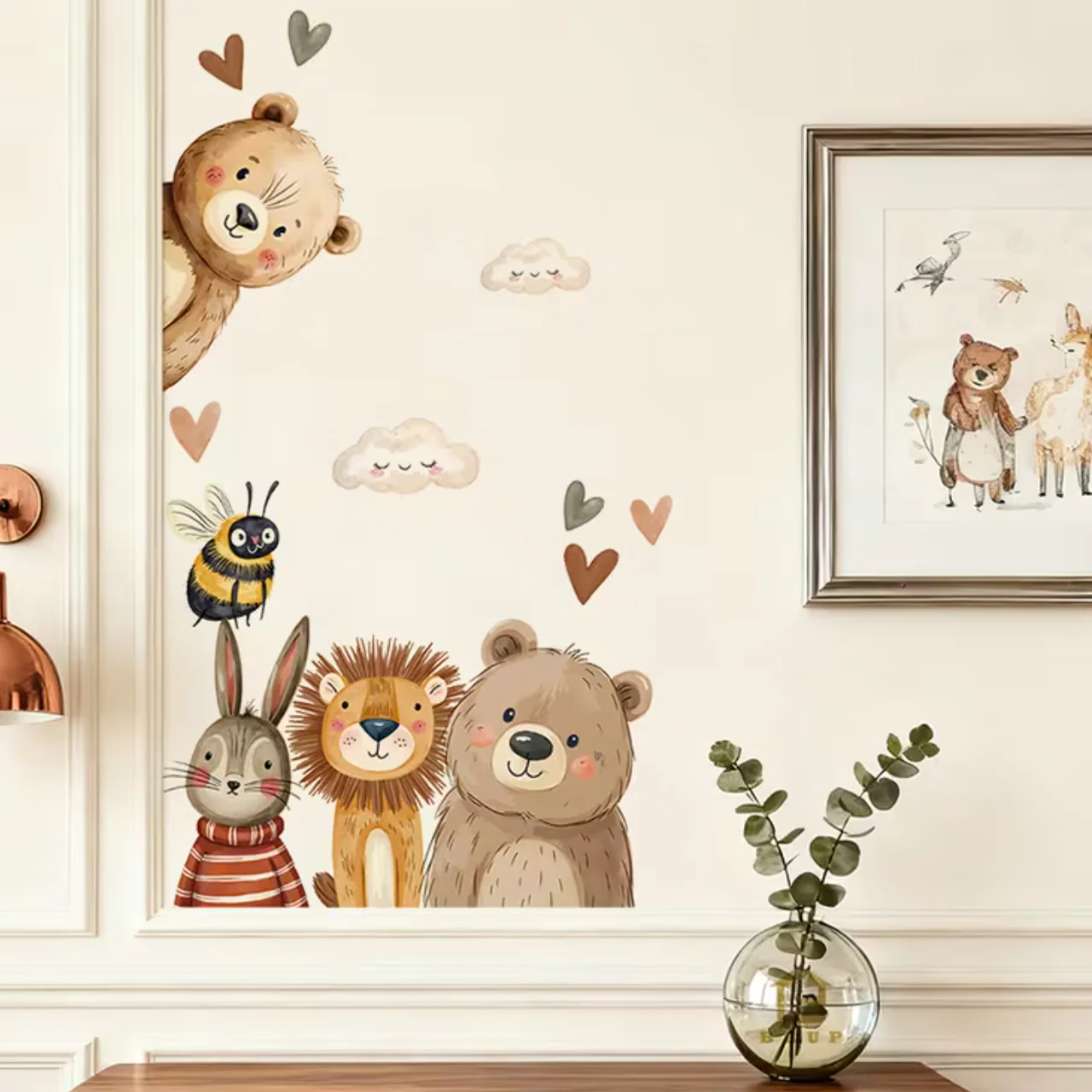 Muursticker ‘Dieren met Hartjes’