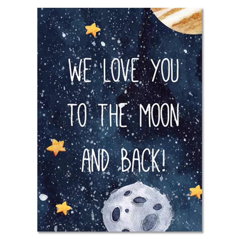 Canvas Poster ‘To the Moon and Back’