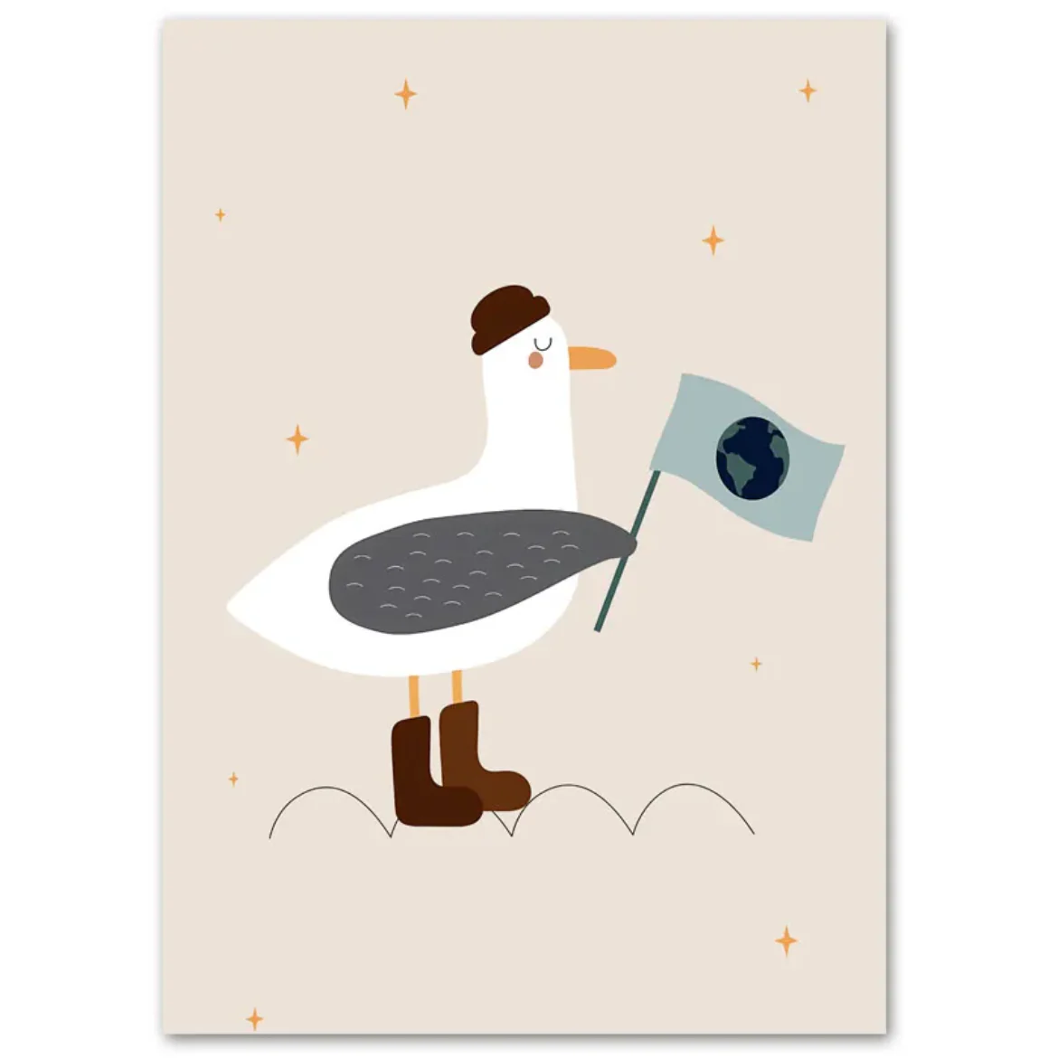 Canvas Poster ‘Meeuw’