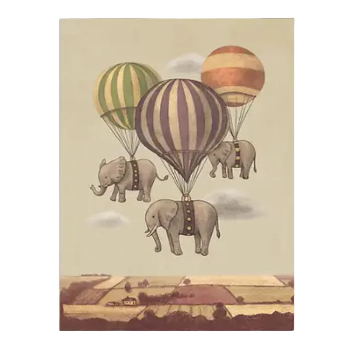 Canvas ‘Olifanten aan Luchtballonnen’