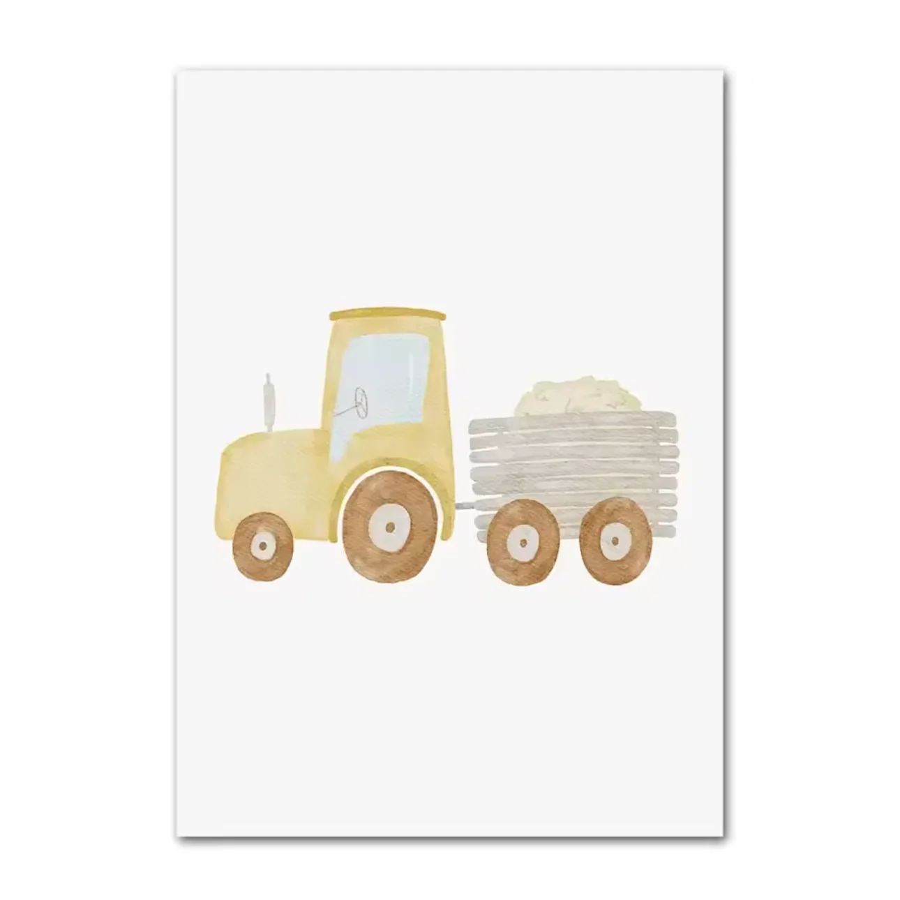 Canvas Poster ‘Tractor met Aanhanger’