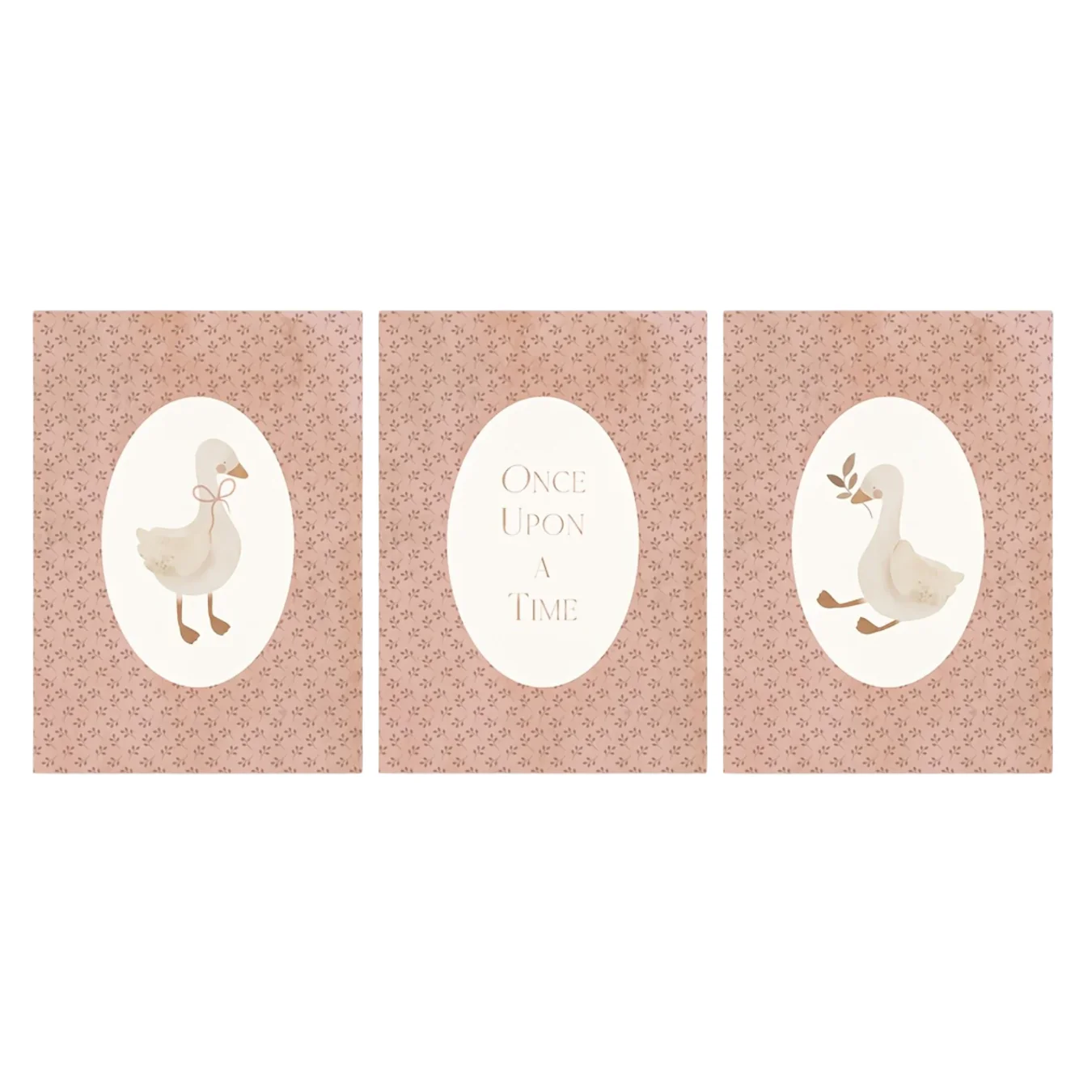 Set van 3 Canvas Posters ‘Vintage Ganzen’