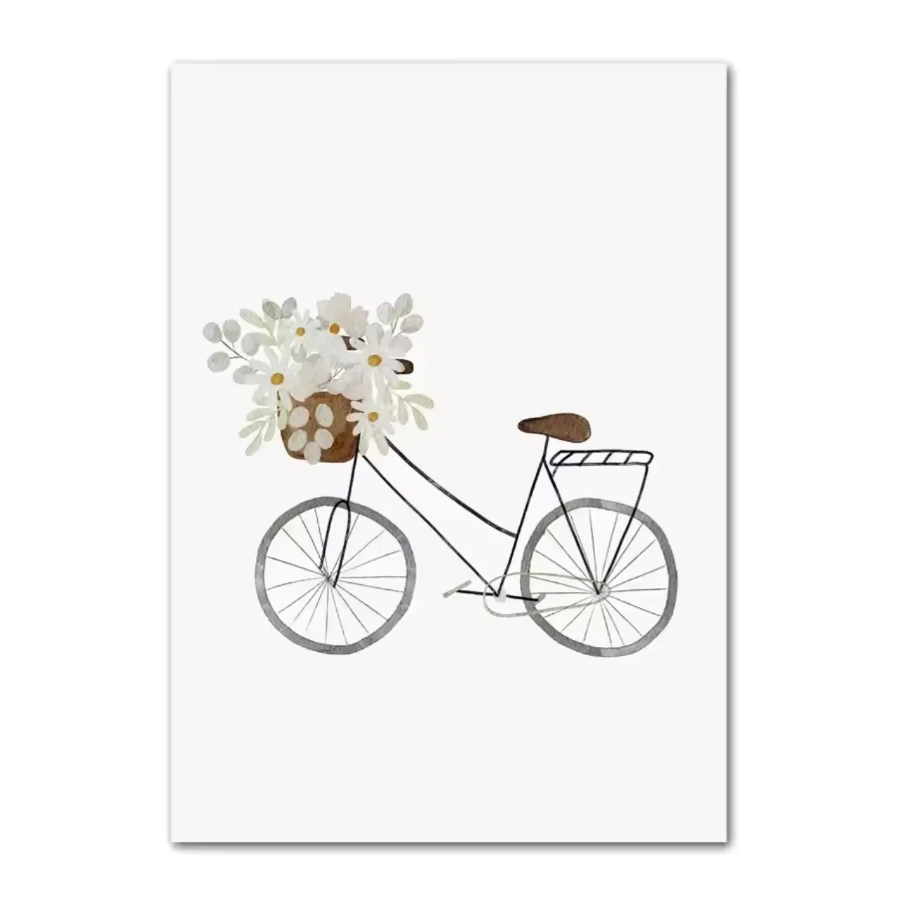 Canvas Poster ‘Fiets met Bloemen’
