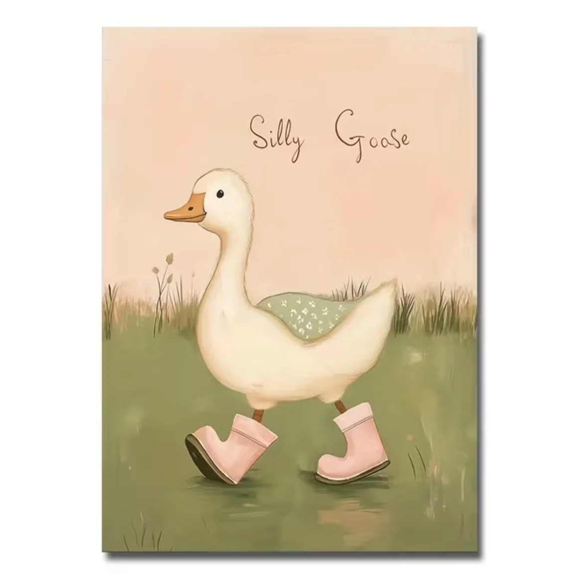 Canvas ‘Silly Goose in Boots’
