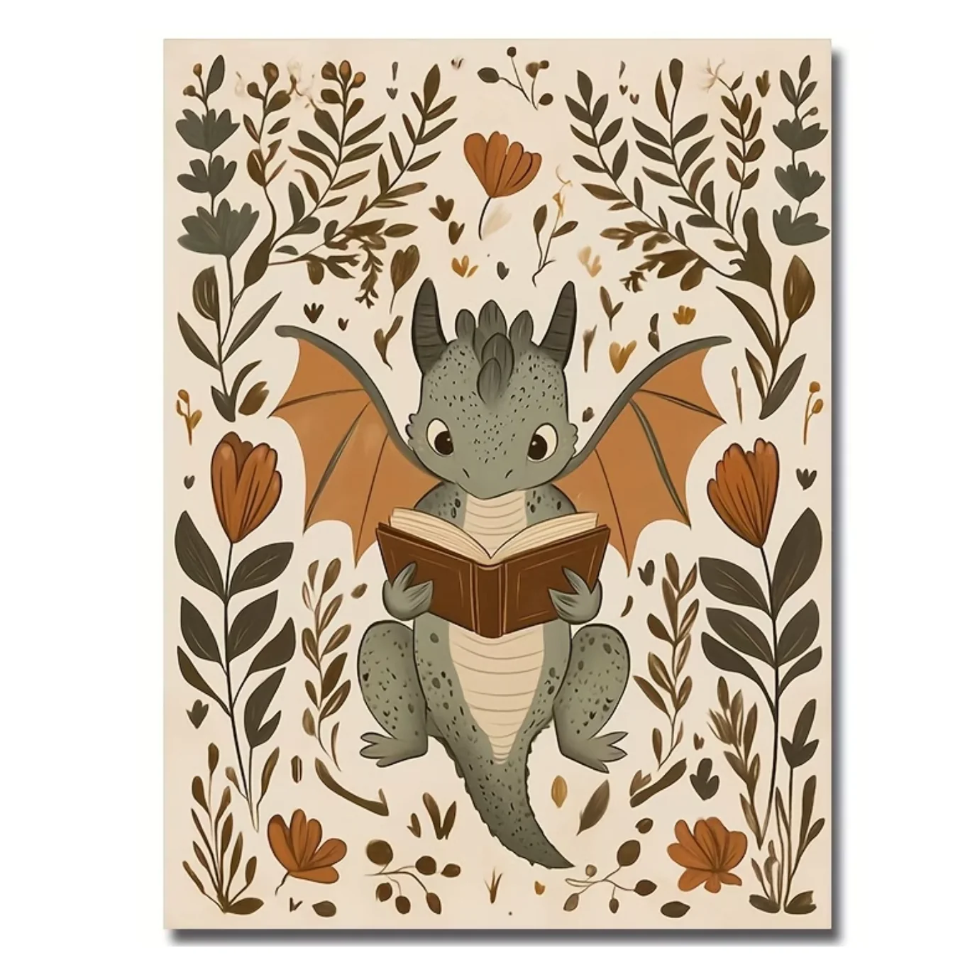 Canvas Poster ‘Lezende Draak’