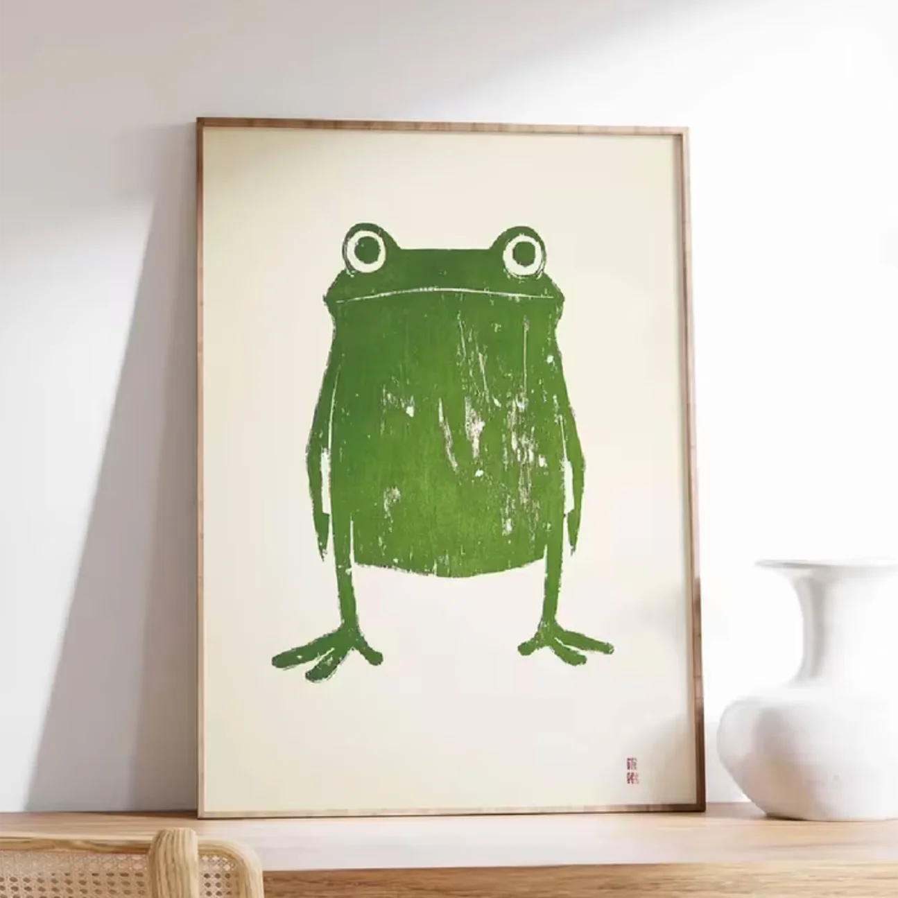 Canvas Poster ‘Dikke Kikker’