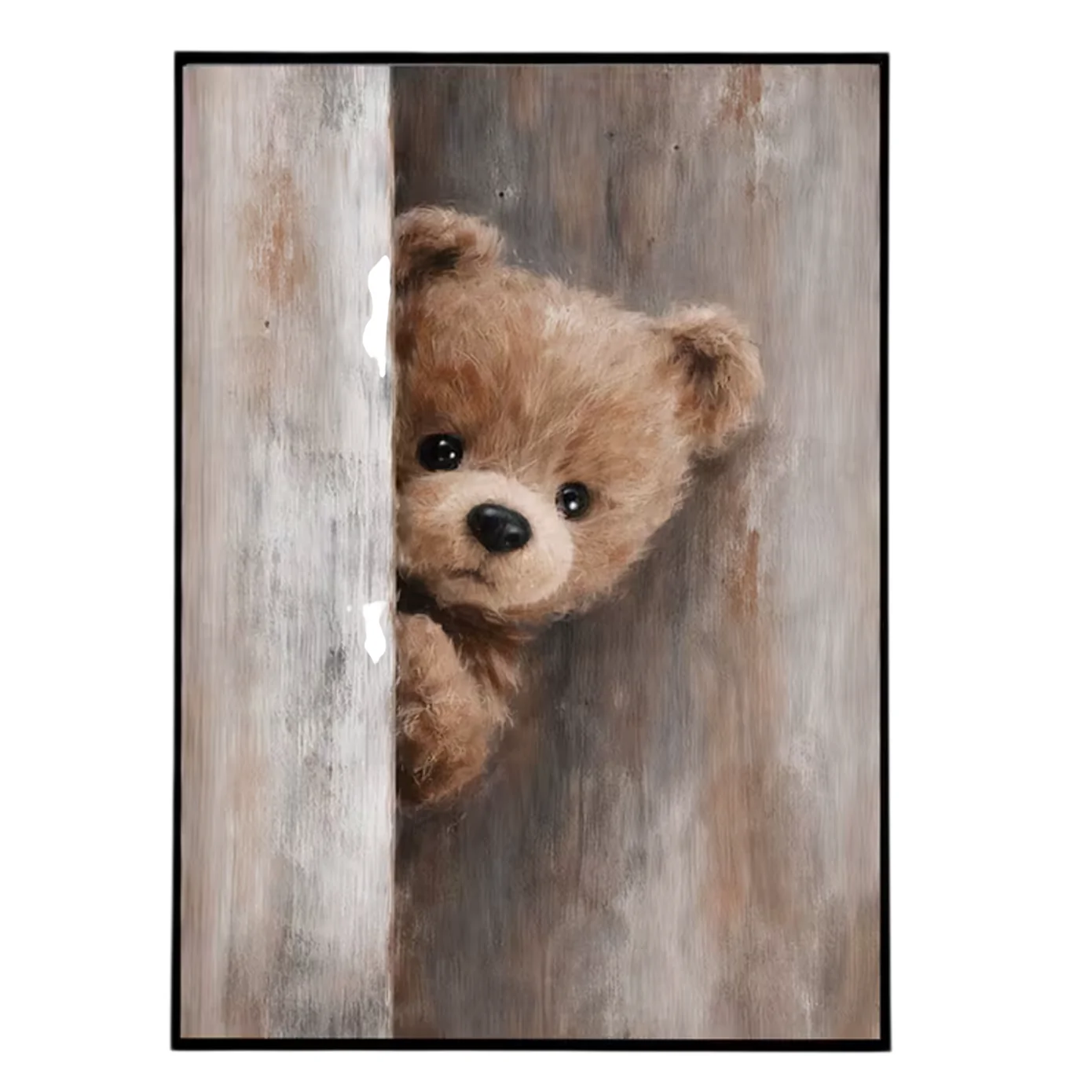 Canvas ‘Glurende Teddybeer’