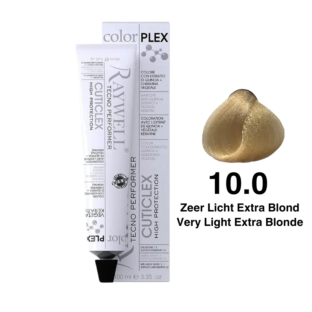 Raywell ColorPlex – Permanente HaarVerf – 10.0 – Zeer Licht Extra Blond – 100 ml