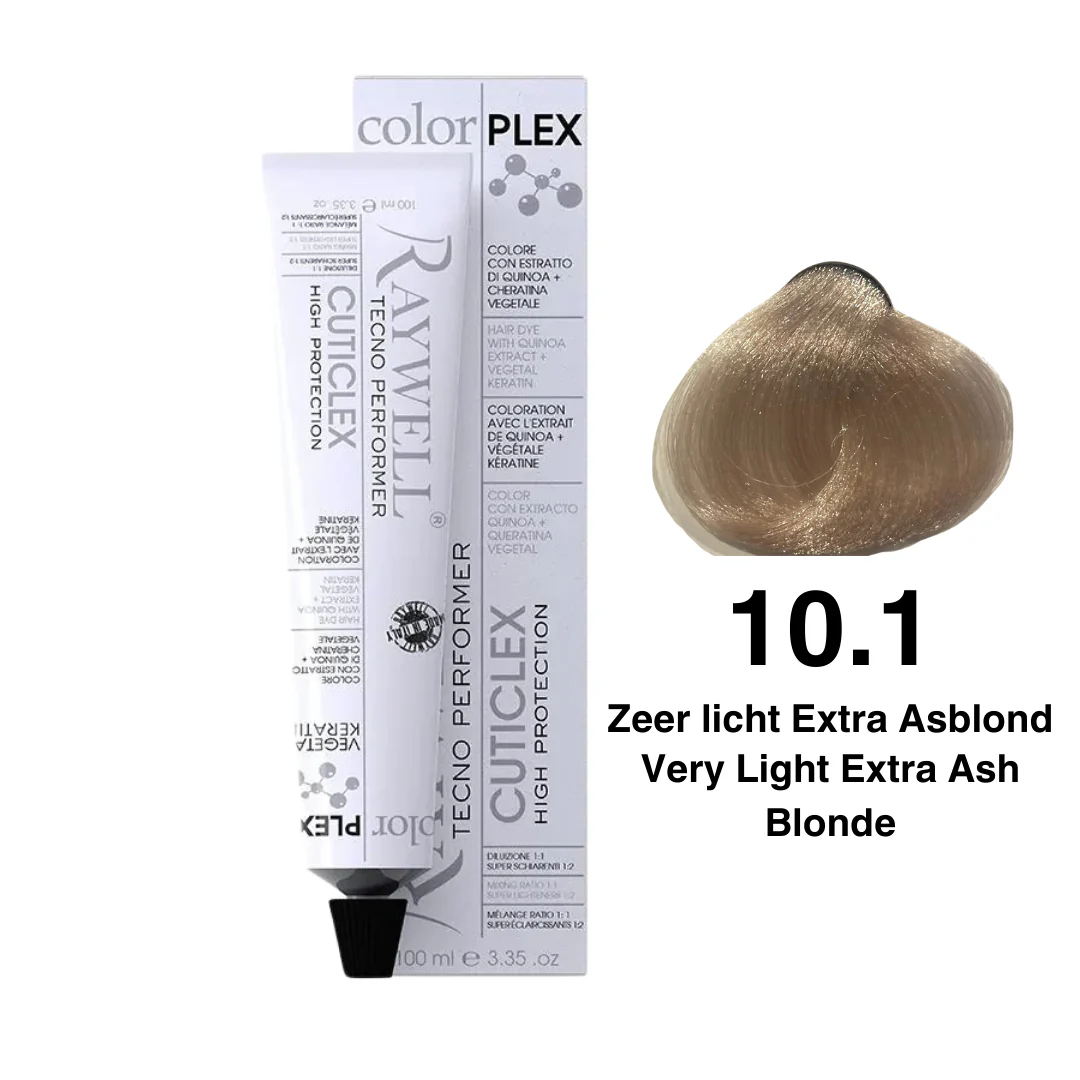 Raywell ColorPlex – Permanente HaarVerf – 10.1 – Zeer licht Extra Asblond – 100 ml