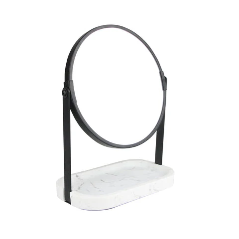 Karaca Home Marmeren Spiegel, 18,8×11,7×23,6 cm, Zwart