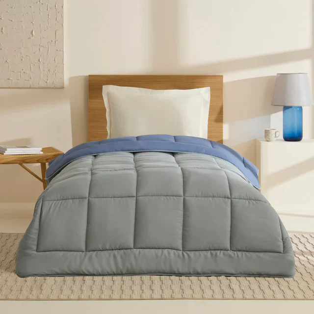 Karaca Home Double Face Dekbedovertrek, 200×200 cm, Blauw-Mint