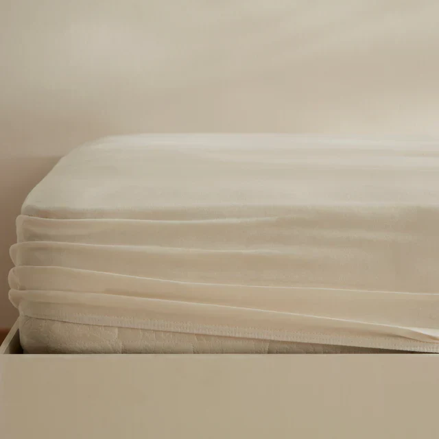 Karaca Home Jersey Hoeslaken, 120×200+30 cm, Crème