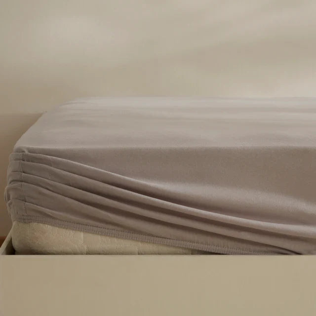 Karaca Home Jersey Fitted Sheet, 150×200+30 cm, Grijs