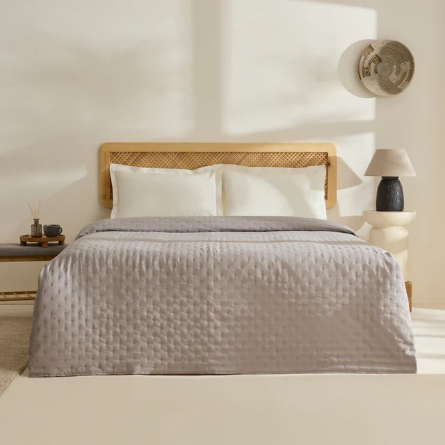 Karaca Home Breezy Sprei, Eenpersoons, Grijs