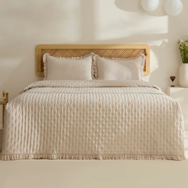 Fiona Sprei Set Beige 230×240 cm + 2 Stuks (50×70 cm)