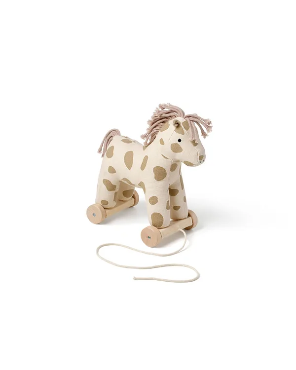 Trekpaardje Dotty Aiden – 2 in 1 –  Pull Along – Beige/Wit – Kid’s Concept