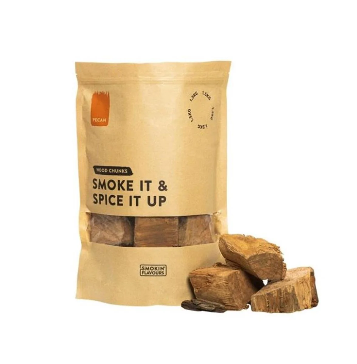 Rookchunks Pecan 1,5 KG – Milde, Rijke Smaak