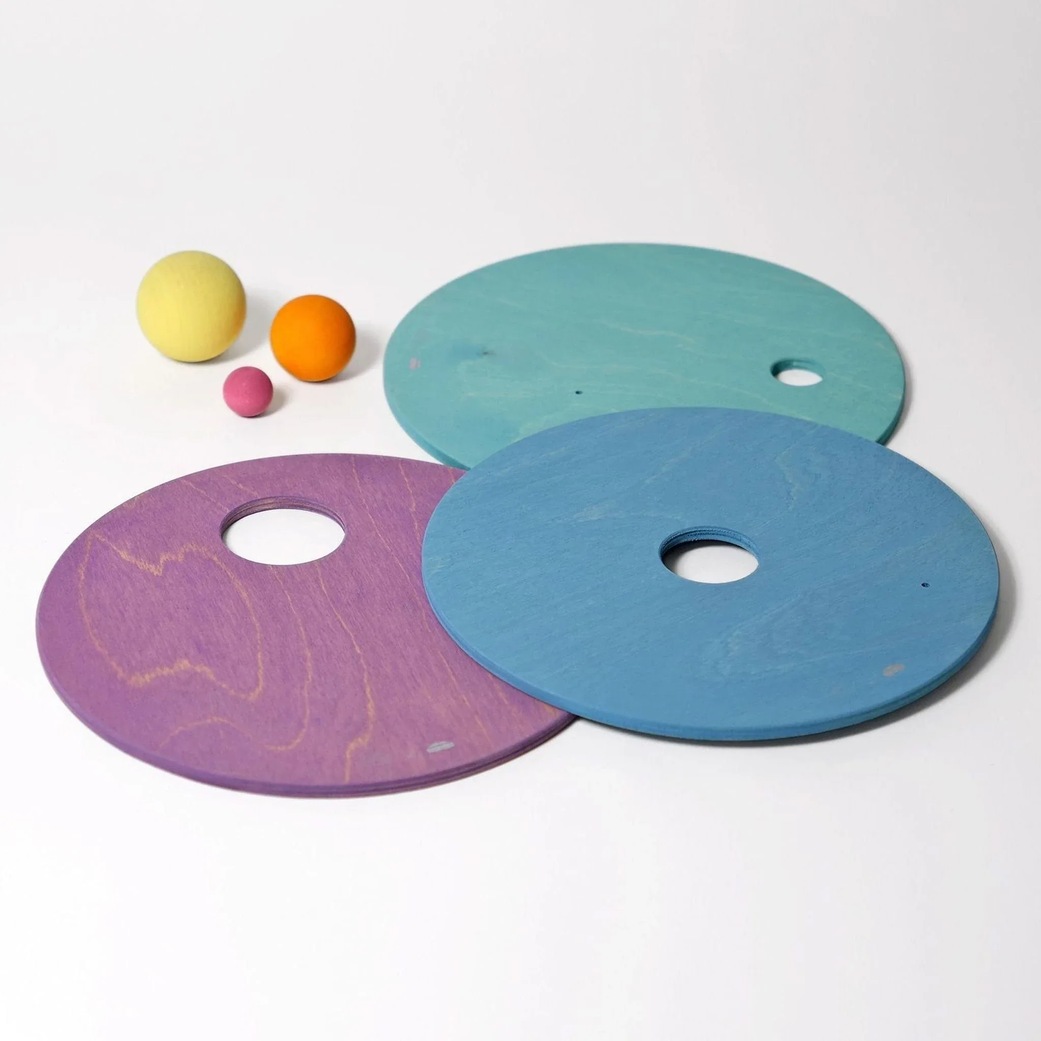 GRIMM’S x Stapelstein – Rolling Discs – Cool Pastel | 3 Stuks