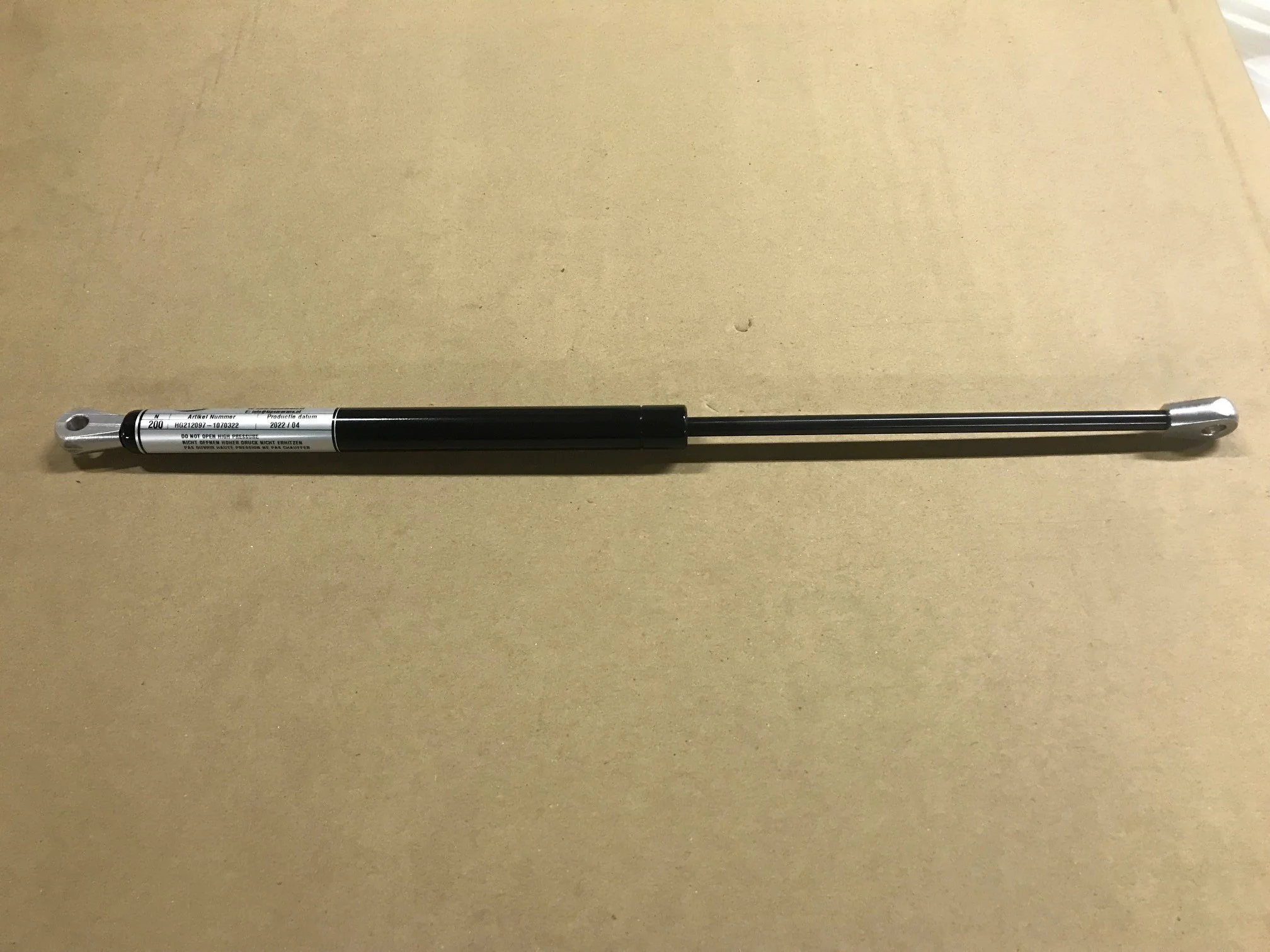 Gasveer: Oog tot oog hartafstand betreft 450 mm / 150 newton