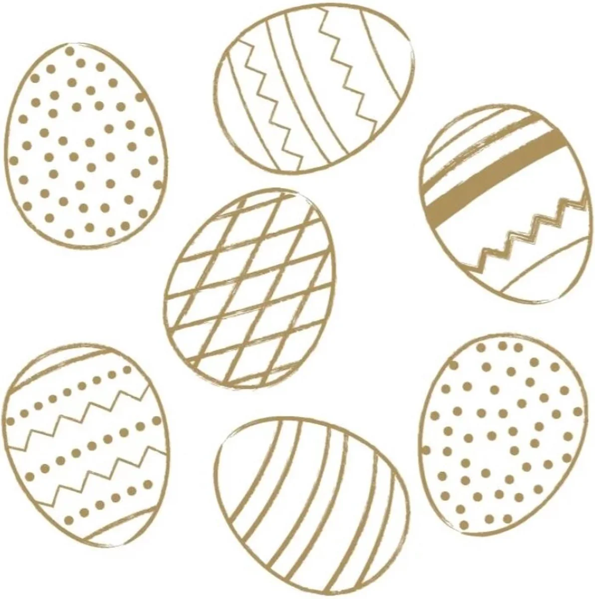 Duni Servetten Golden Eggs 33×33 cm
