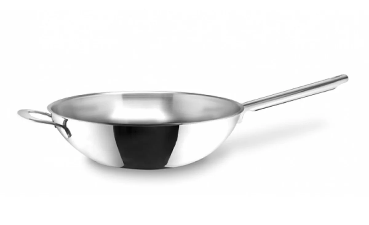 Habonne wok triply met tegengreep robust – 34 cm