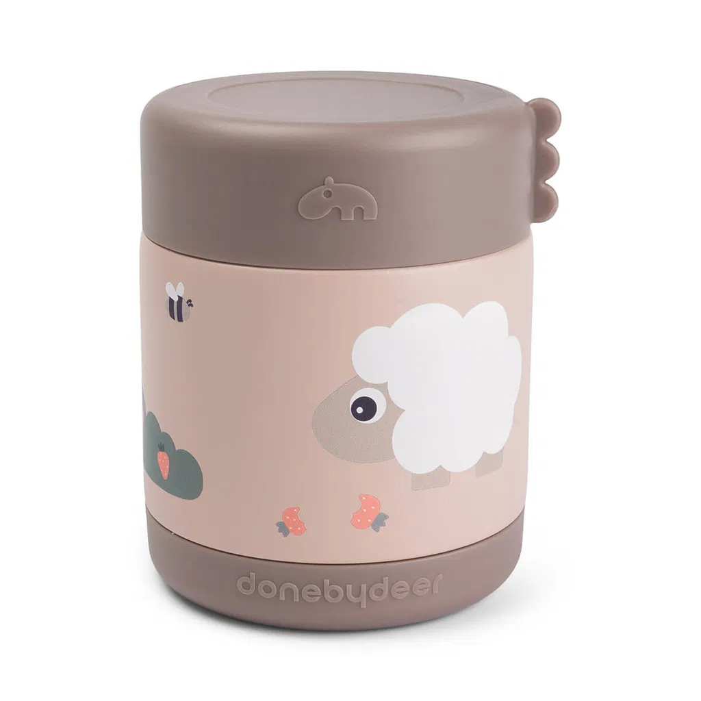 Thermo bewaarbeker – Insulated food jar – Tiny farm – Powder – 300 ml – Done by Deer