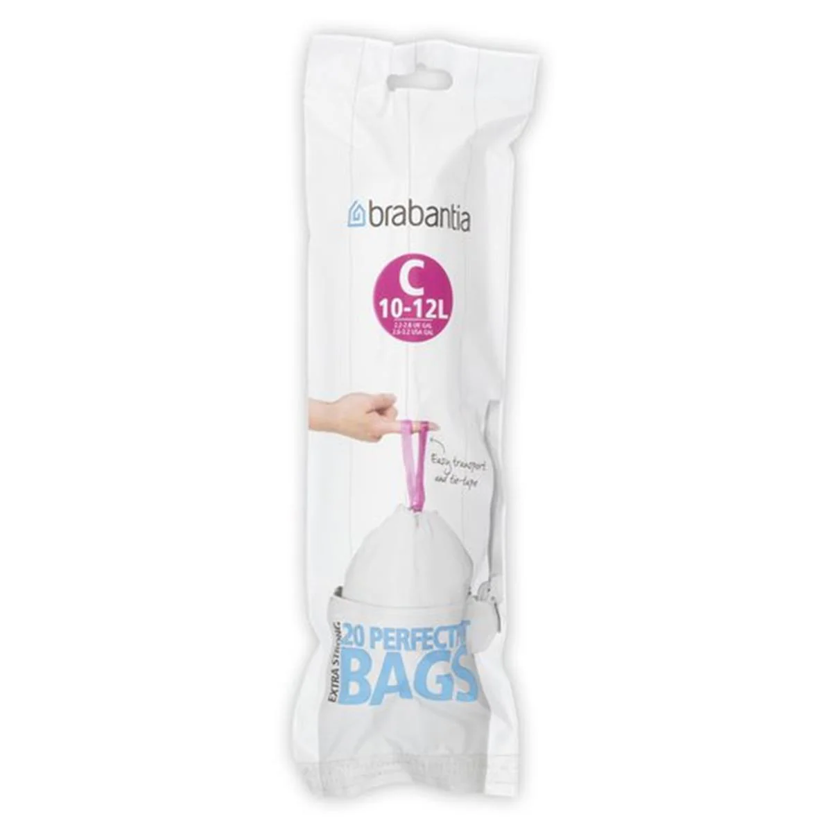 Brabantia Afvalzak PerfectFit C, 10-12 Liter – 20 stuks