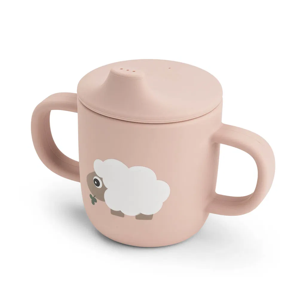 Siliconen drinkbeker met 2 handvatten – Tuitbeker – Tiny farm – Poeder – Done by Deer