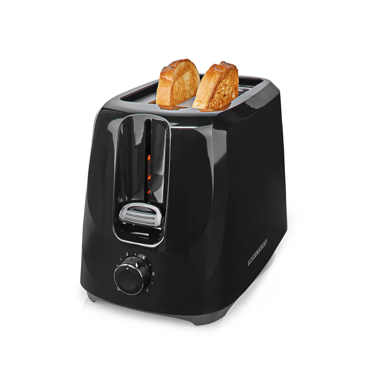Melissa 16140149 – Broodrooster – 2 Sleuven – 700 W – 6 Bruiningsstanden – Uitneembare Kruimellade – Annuleerfunctie – Zwart