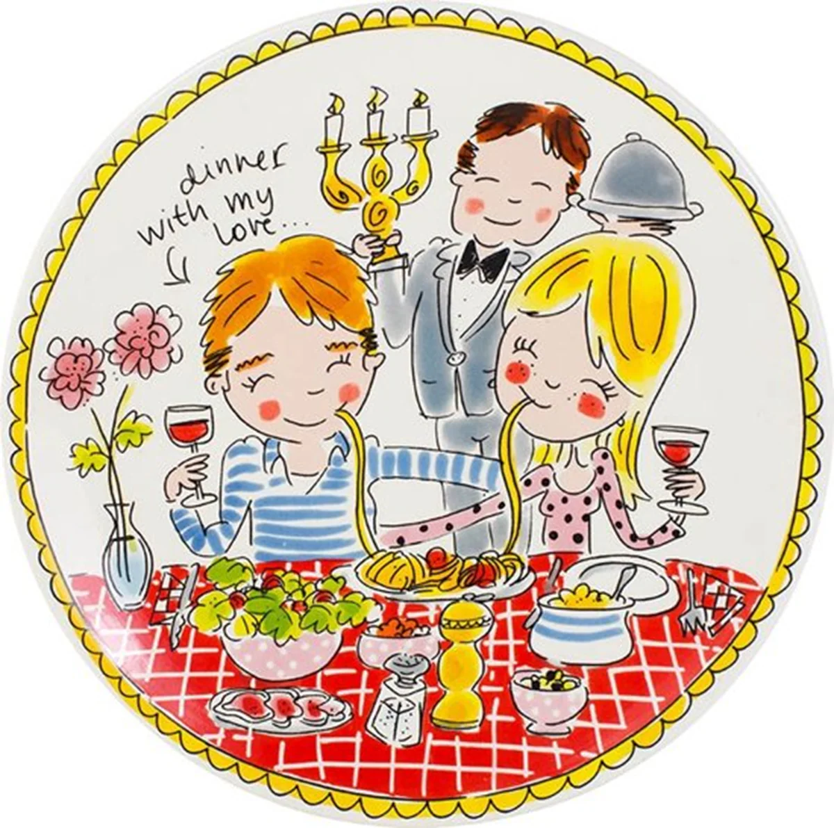 Blond Amsterdam Even Bijkletsen Dinerbord Ø26 cm – geel