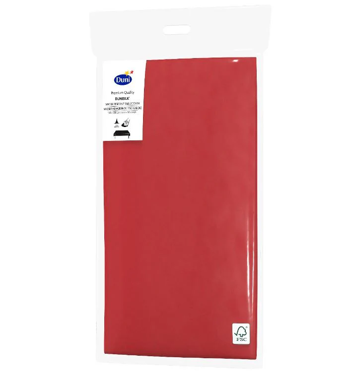 Duni Tafelkleed Dunisilk – 138×220 cm – Rood