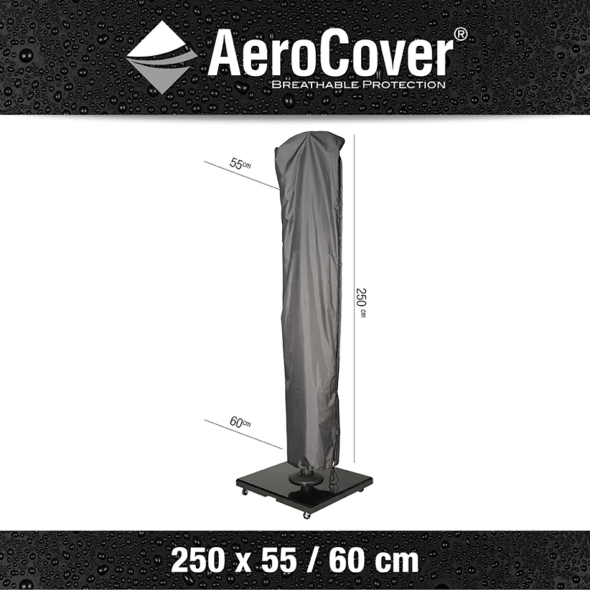 AeroCover beschermhoes zweefparasol H250x55/60 – antraciet