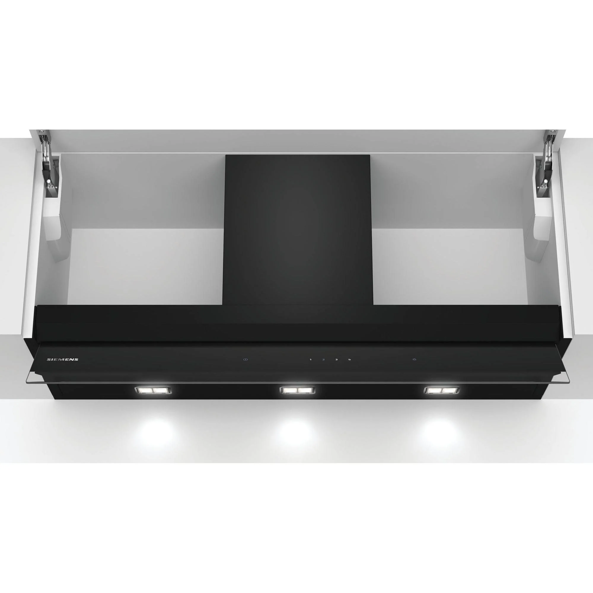 Siemens LJ97BAM60 – iQ500 – Geïntegreerde design dampkap – 90 cm – zwart glas – Zwart