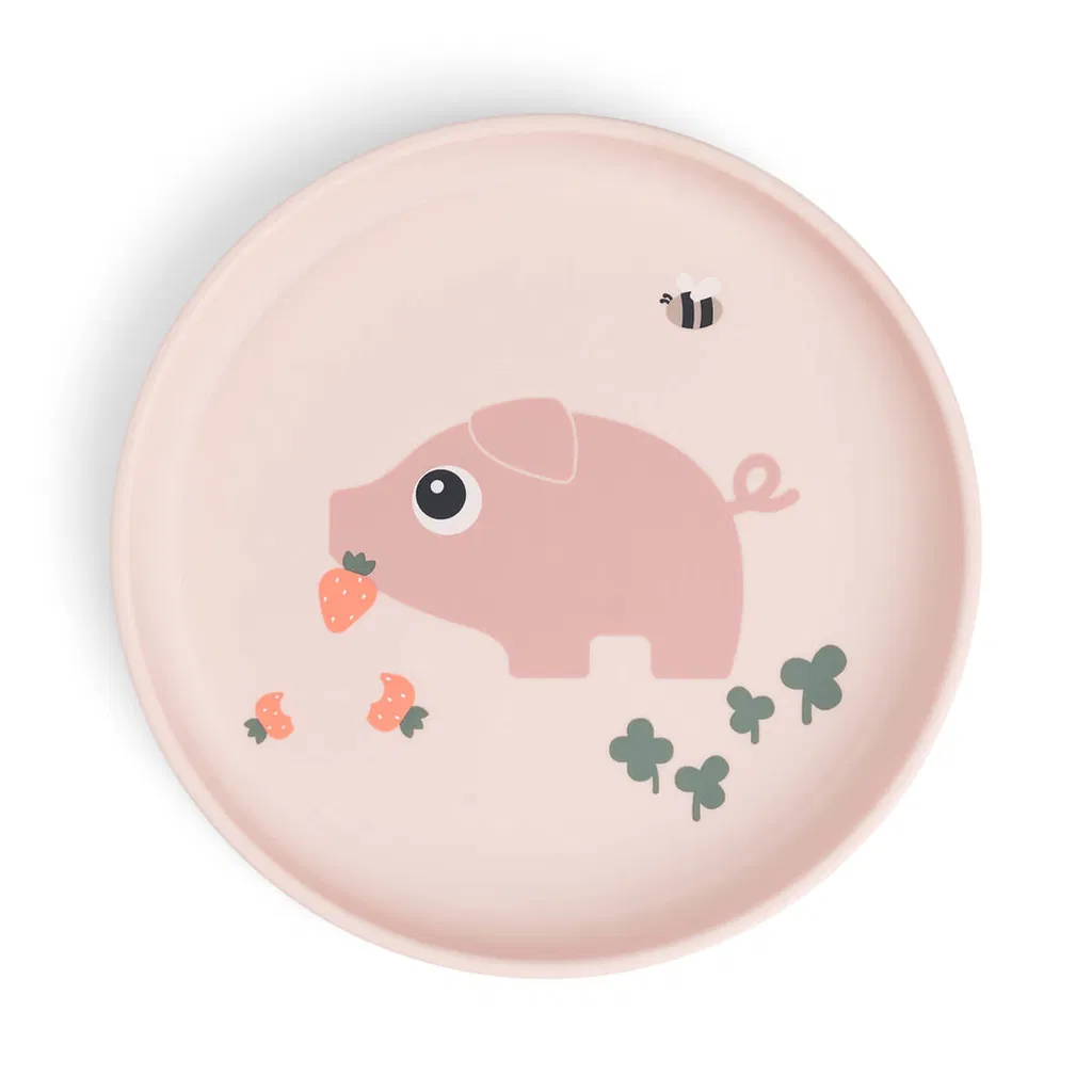Anti slip bordje – Foodie plate – Tiny farm – Powder – Done by Deer