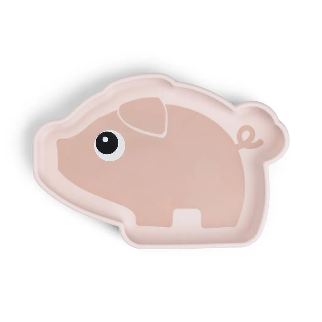 Siliconen Stick&Stay bord – Zuignap bord Pigee – Powder – Done by Deer