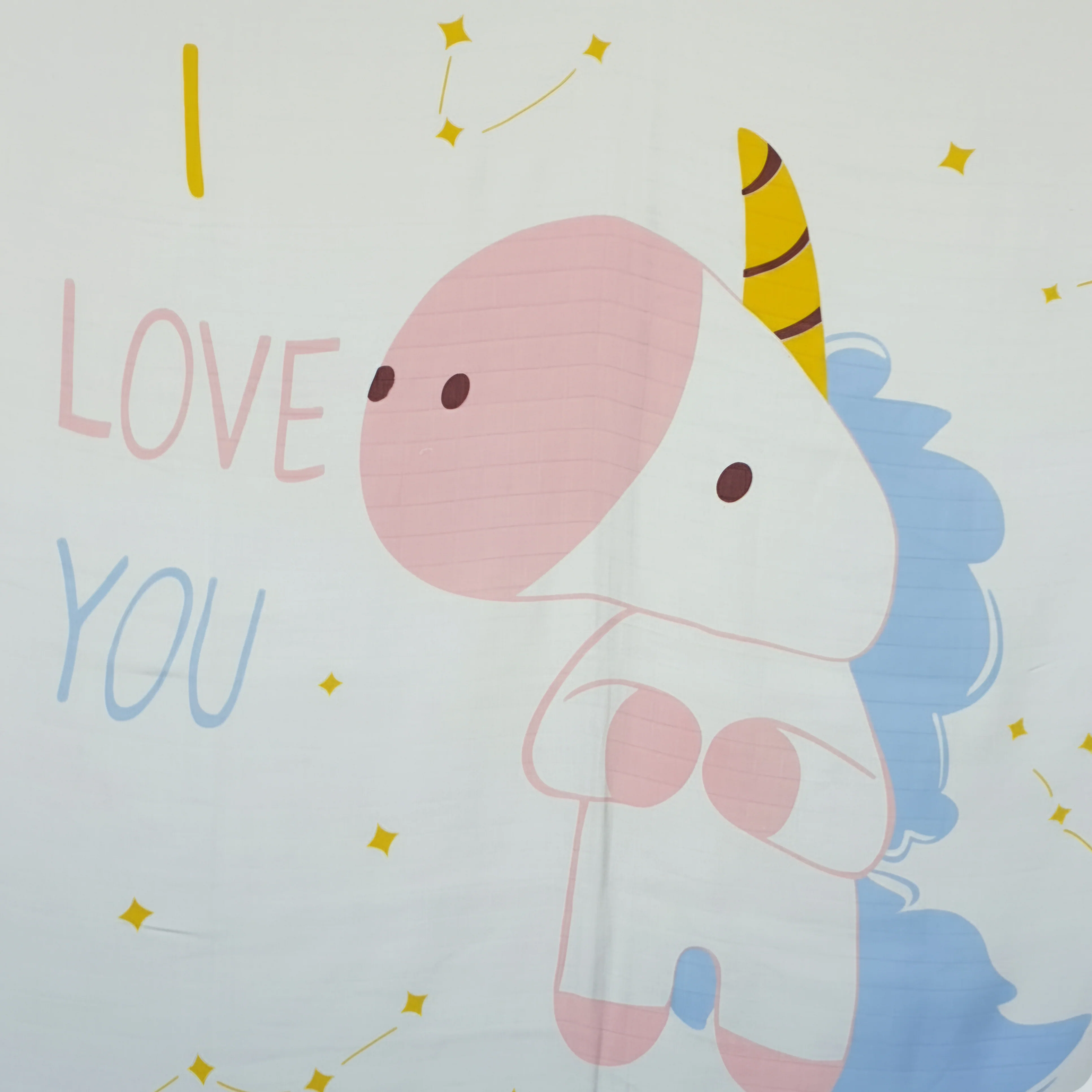 Hydrofiele Doek met Print (110×110 cm) ‘I Love You’